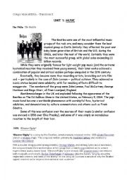 English Worksheet: Lesson on The Beatles 