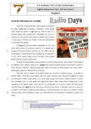 English Worksheet: Radio Days