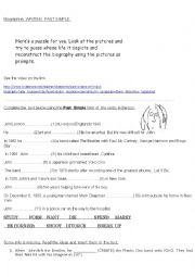 English Worksheet: John Lennons biography