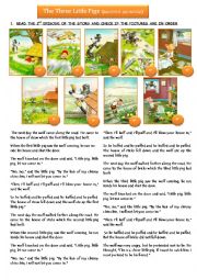 English Worksheet: THE THREE LITTLE PIGS: 2nd episode