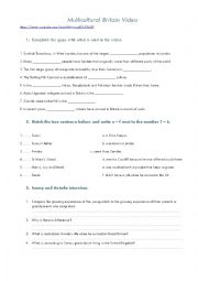 English Worksheet: Multicultural Britain