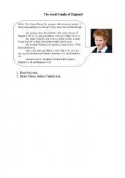 English Worksheet: The English Royal Family