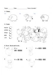 English Worksheet: Farm Animals