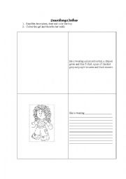 English Worksheet: Describing clothes