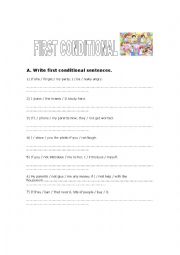 English Worksheet: first conditional