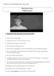 English Worksheet: Demand a plan - Video against gun violence