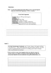 English Worksheet: writing bac