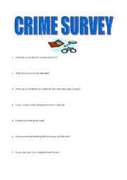 English Worksheet: Crime Survey