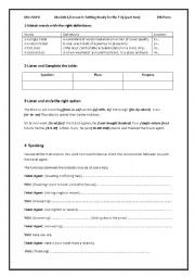 English Worksheet: getting ready for the trip 1