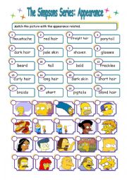 The Simpsons Series: Appearance Match activity (Key included)