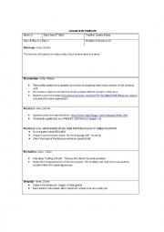 English Worksheet: LESSON PLAN