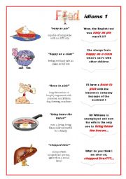 English Worksheet: Food Idioms  1