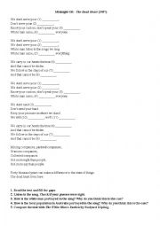 English Worksheet: American Civil War - song worksheet