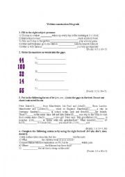 English Worksheet: Written Examination 9th Grade