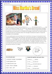 English Worksheet: Miss Marthas bread