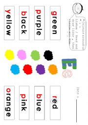 English Worksheet: colours