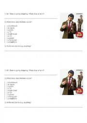 English Worksheet: Shopping Mr. Bean