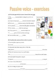 English Worksheet: Passive Voice - exercises