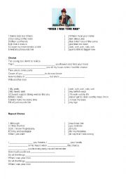 English Worksheet: Song Activity Should Have Done