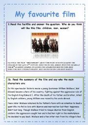 English Worksheet: My favourite film