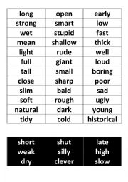 English Worksheet: Opposite adjectives