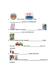 English Worksheet: Past Progressive