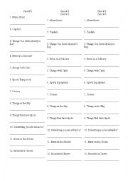 English Worksheet: Scattergories 4