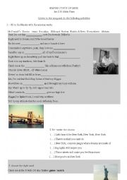 English Worksheet: SONG - Empire state of mind Jay Z and alicia Keys