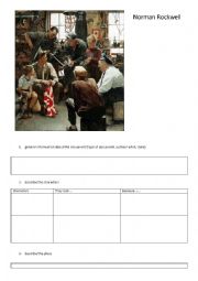 English Worksheet: War Hero (Norman Rockwell)