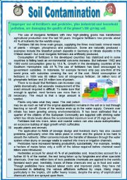 Soil contamination (READING ) + varied comprehension ex + KEY