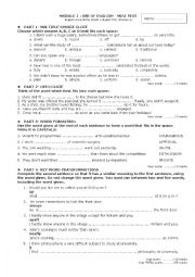 English Worksheet: First Certificate - Use of English - Mini test