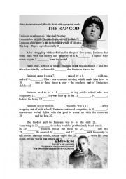 English Worksheet: The Rap God