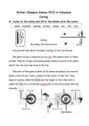 English Worksheet: Curling-Reading