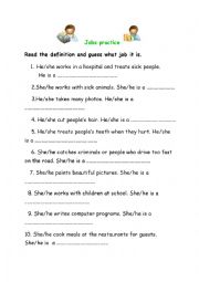 English Worksheet: Jobs 