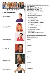 English Worksheet: friends worksheet