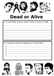 English Worksheet: Dead or Alive