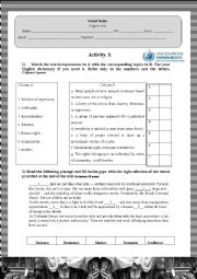 English Worksheet: Human Rights Test - 