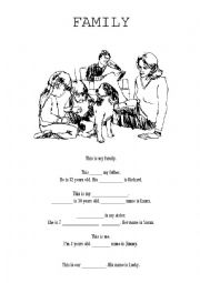 English Worksheet: Family, present simple