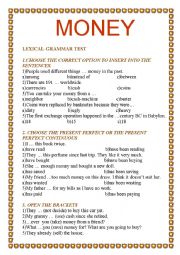 English Worksheet: MONEY