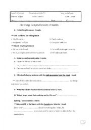 English Worksheet: testing