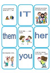 Object Pronouns cards part 2