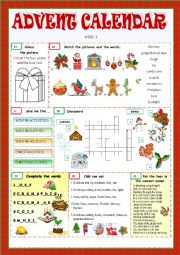 English Worksheet: Christmas Activities