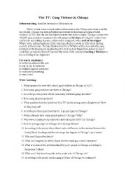 English Worksheet: Video Clip: Gangs in Chicago