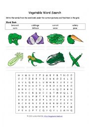 English Worksheet: vegetables 