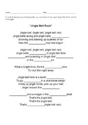 Jingle Bell Rock. Fill in the gaps - ESL worksheet by pia23_