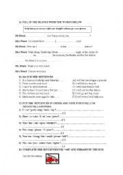 English Worksheet: mix exercises 1