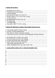 English Worksheet: grammar exercises 