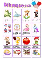 English Worksheet: COMPARATIVES