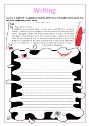 English Worksheet: Writing task