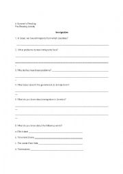 English Worksheet: A Summers Reading- Bernard Malamud Pre-reading Activity
